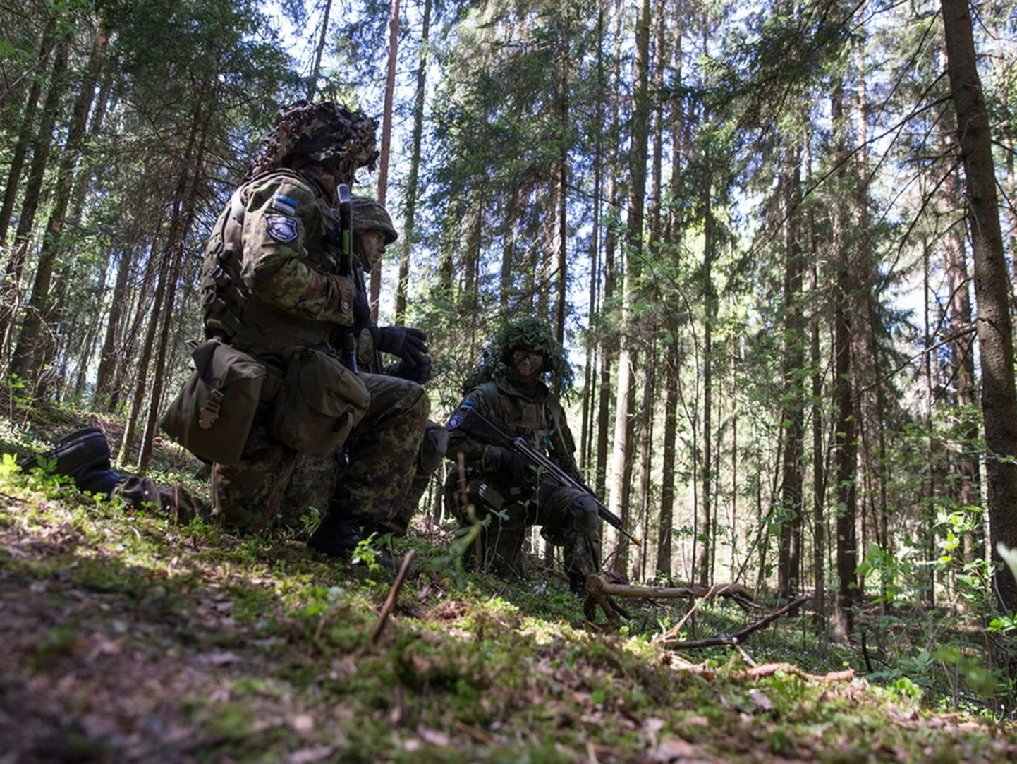 Eesti kaitseväelased õppusel.