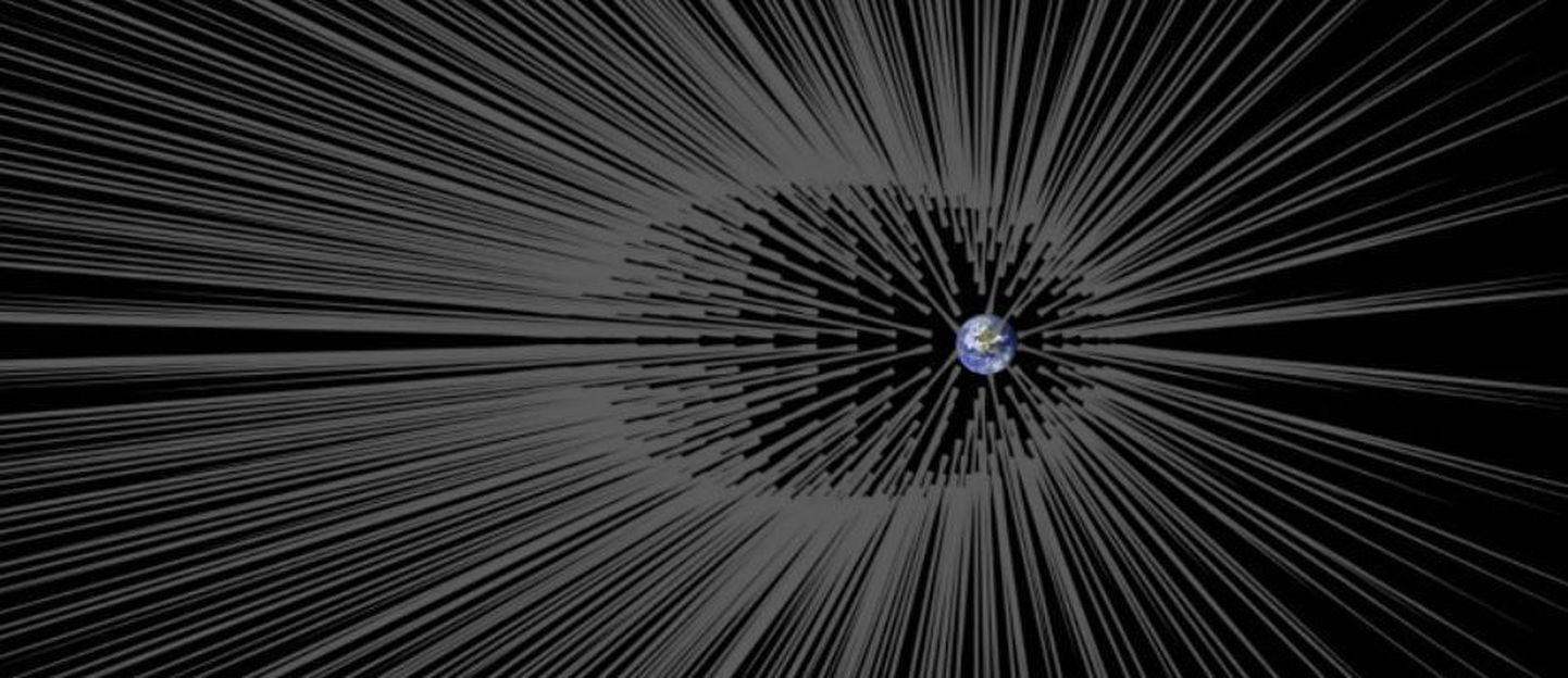 Arvutijoonistus Maad ümbritsevatest tumeaine «karvadest»
