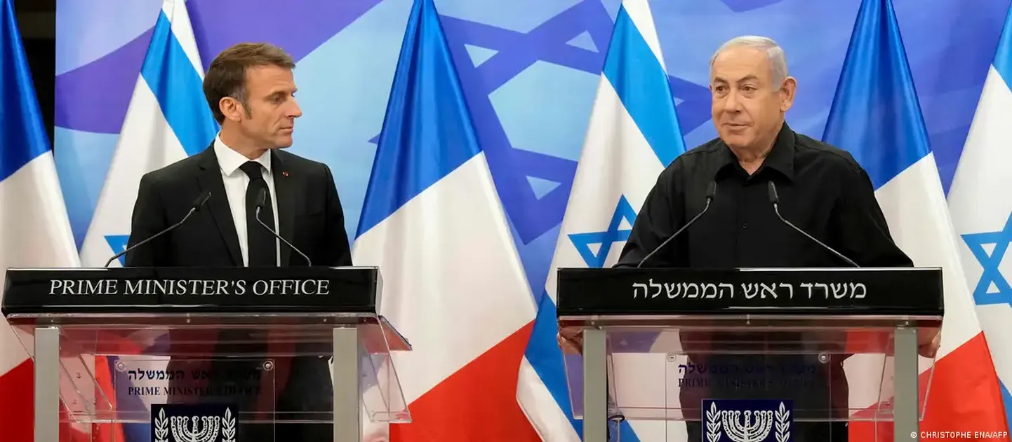 Эмманюэль Макрон и Биньямин Нетаньяху в Иерусалиме