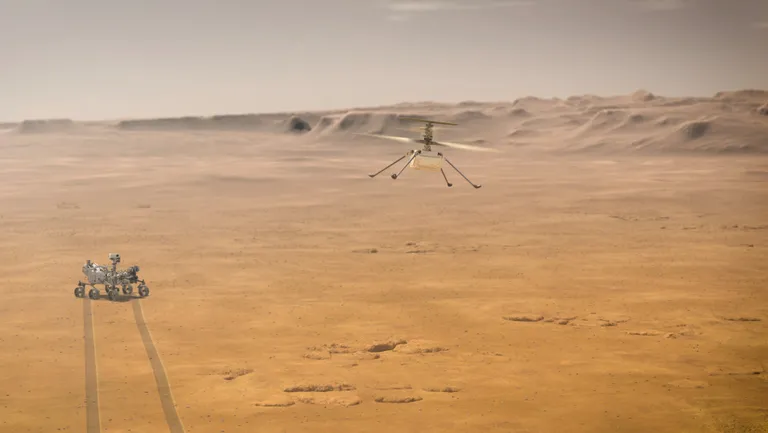 NASA Marsi kulgur Perseverance ja helikopter Ingenuity joonistusel