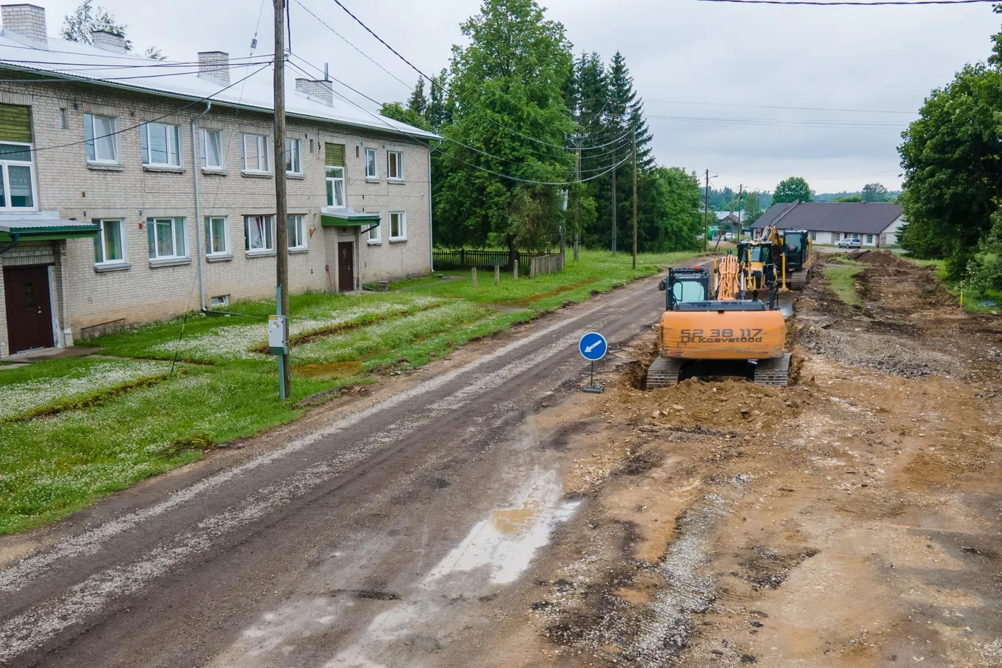 Tamsalu Paide maantee ehitus.
