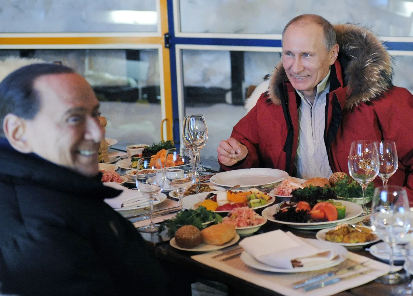Silvio Berlusconi ja Vladimir Putin 2012. aastal Krasnaja Poljanas.