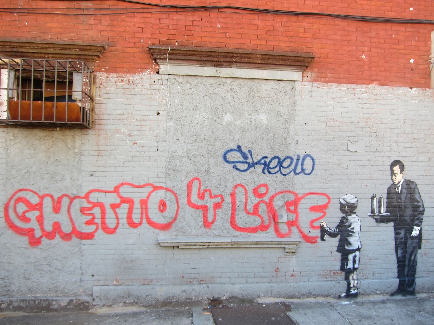 Banksy seinamaaling «Ghetto 4 Life»