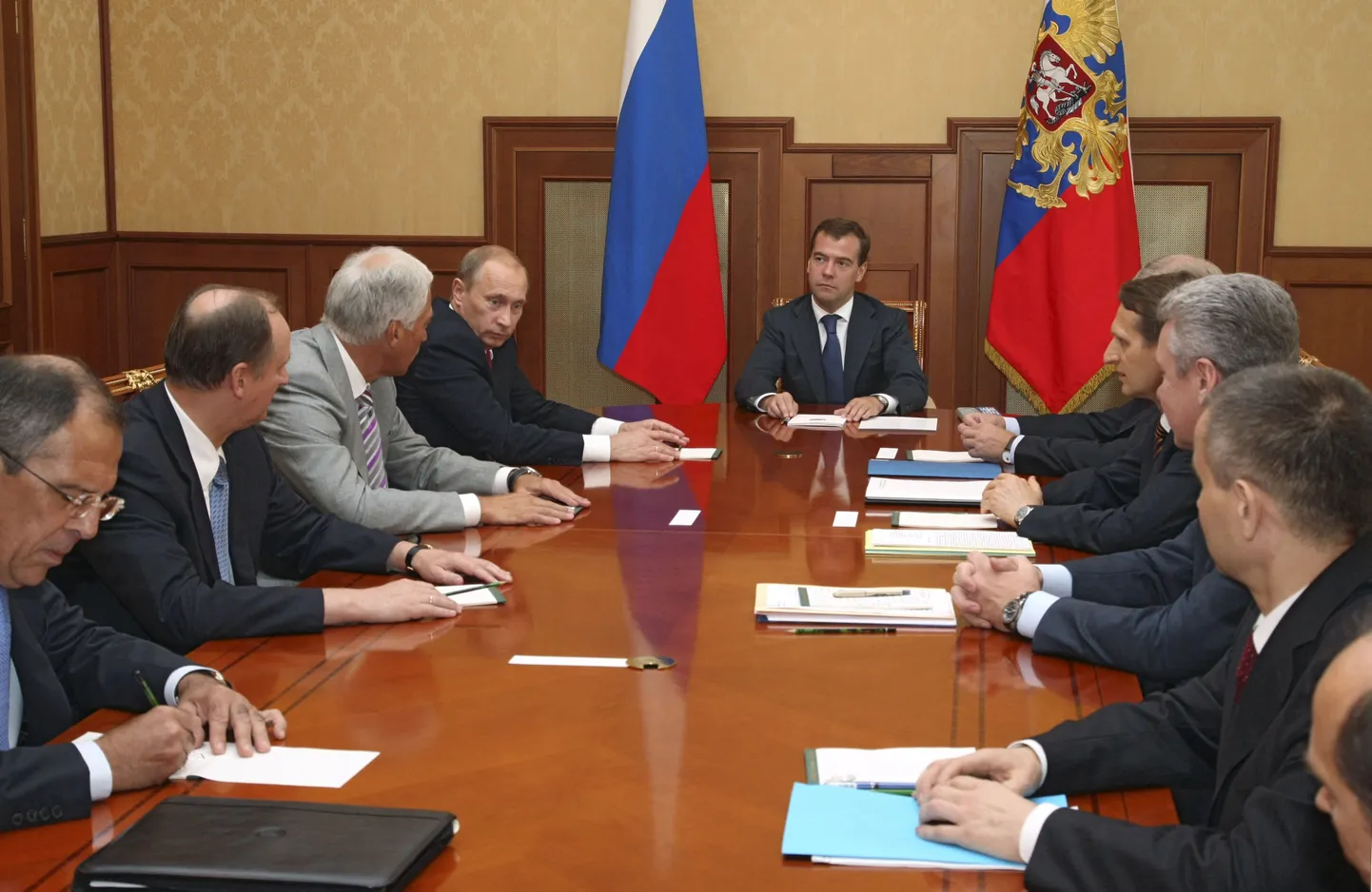 Venamaa president Dmitri Medvedev tänasel julgeolekunõukogu koosolekul.