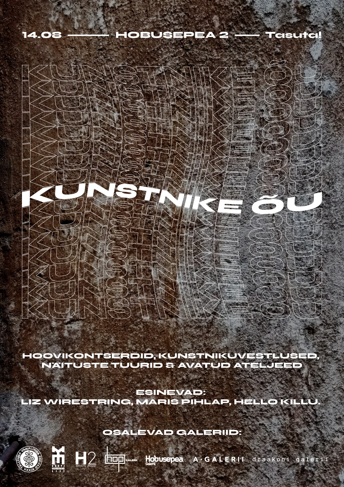 Kunstnike Õu täitub laupäeval kunsti ja muusikaga.