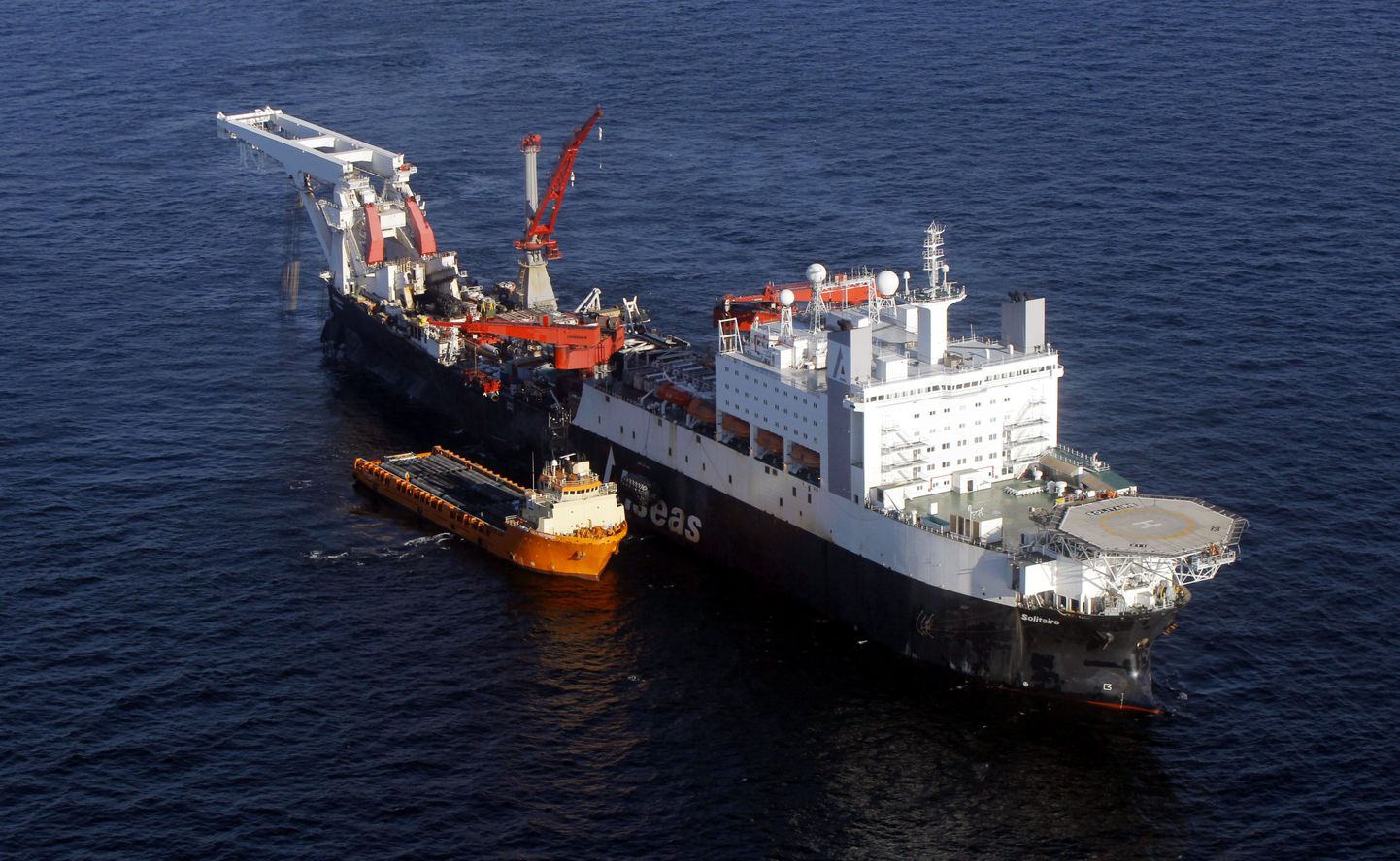 Gaasitoru Nord Stream paigaldav laev Soome lahel.