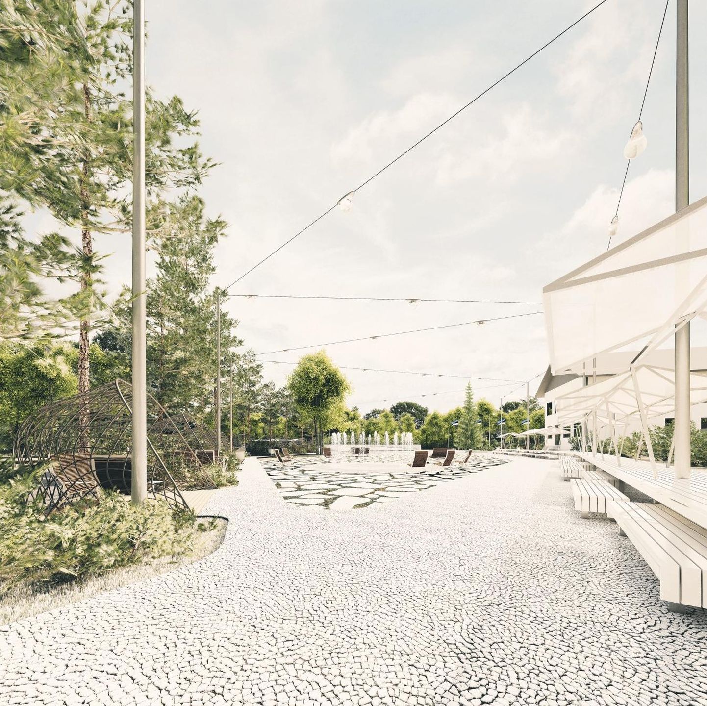 Võidutöö ideekavand Kilingi-Nõmme linnakeskuse avaliku ruumi arhitektuurivõistluselt.