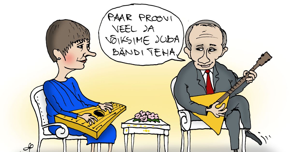 Päeva karikatuur: Kersti Kaljulaid käis Moskvas Vladimir Putiniga kohtumas