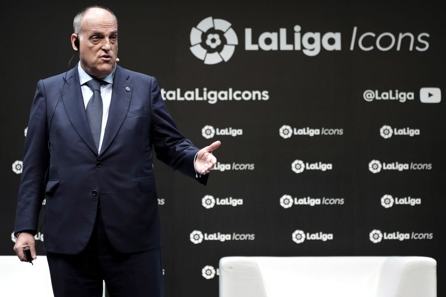 Hispaania jalgpalli kõrgliiga president Javier Tebas.