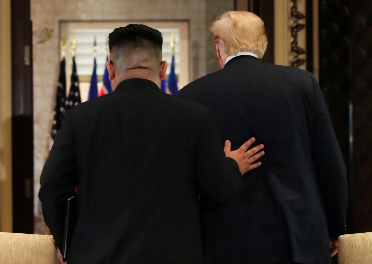 Donald Trumpi ja Kim Jong-uni tippkohtumine mullu juunis.