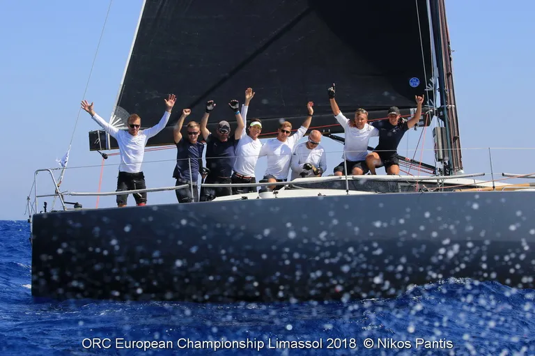 Katariina II EST949 (One Off) - avamerepurjetamise ORC klassi Euroopa meister 2018 C klassis. Aivar Tuulberg, August Luure, Kevin Grass, Jaan Akermann, Henri Lepik, Peter Saraskin, Karl-Hannes Tagu ja Marco Bodini.