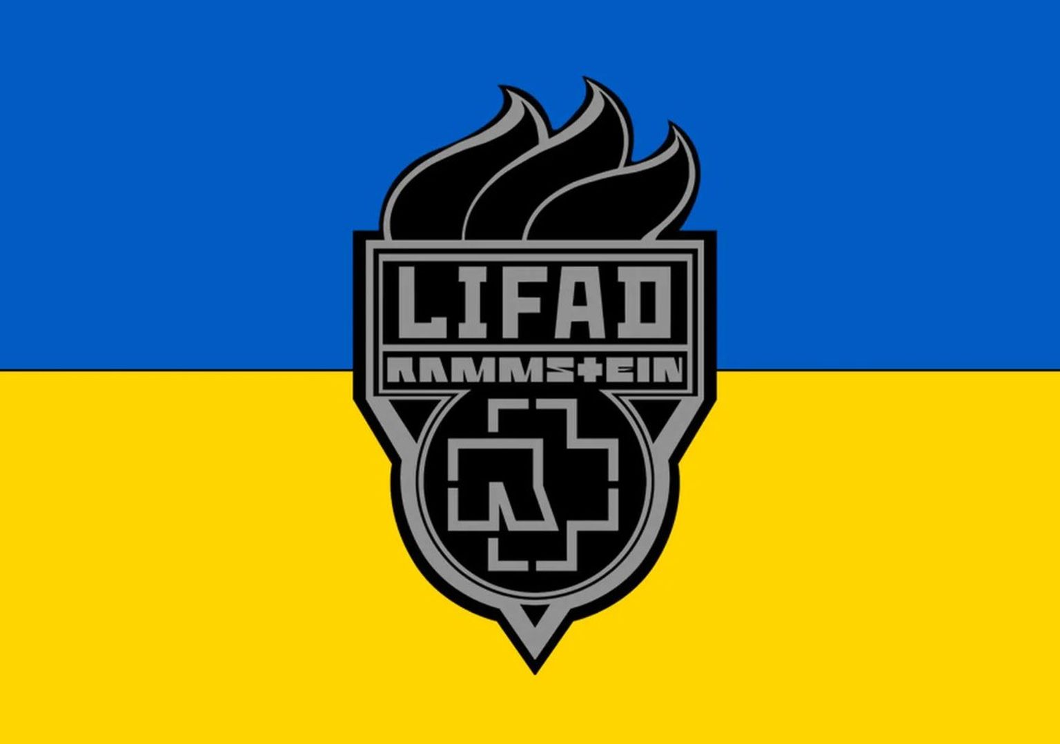 Изображение с сайта Rammstein в поддержку Украины. LIFAD - аббревиатура названия шестого альбома группы 2009 года Liebe Ist Für Alle Da (Любовь для всех)