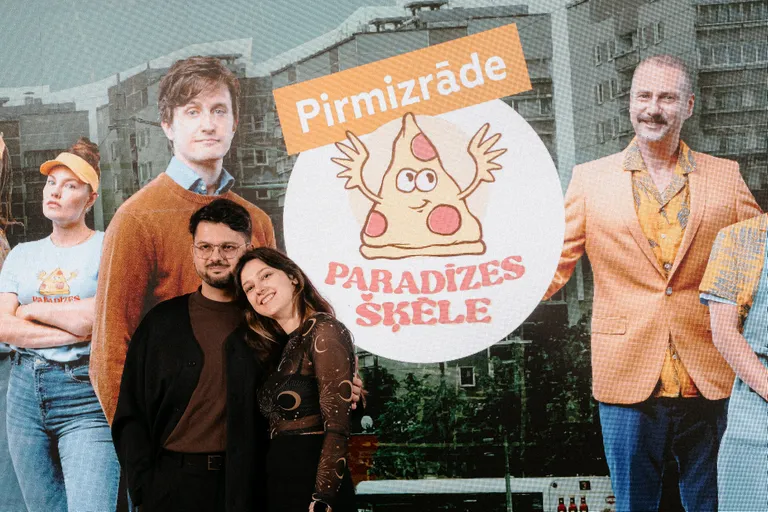 Operators Ivo Skanstiņš kopā ar sievu Elvīru Blumfeldi-Skanstiņu seriāla pirmizrādē.
