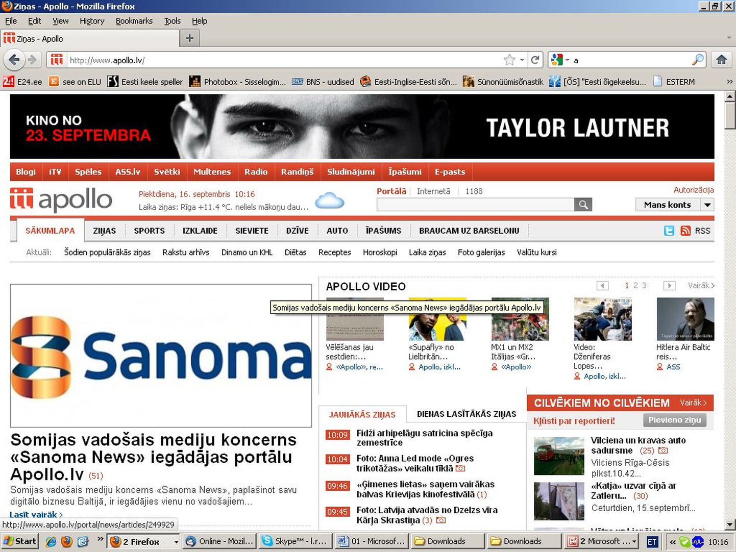 Läti uudisteportaal Apollo.