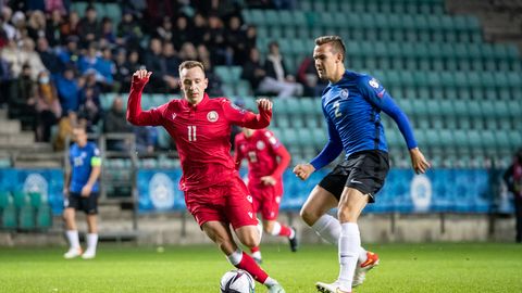 VIDEO ⟩ Eesti jalgpallikoondislane teenis karmi vea eest punase kaardi