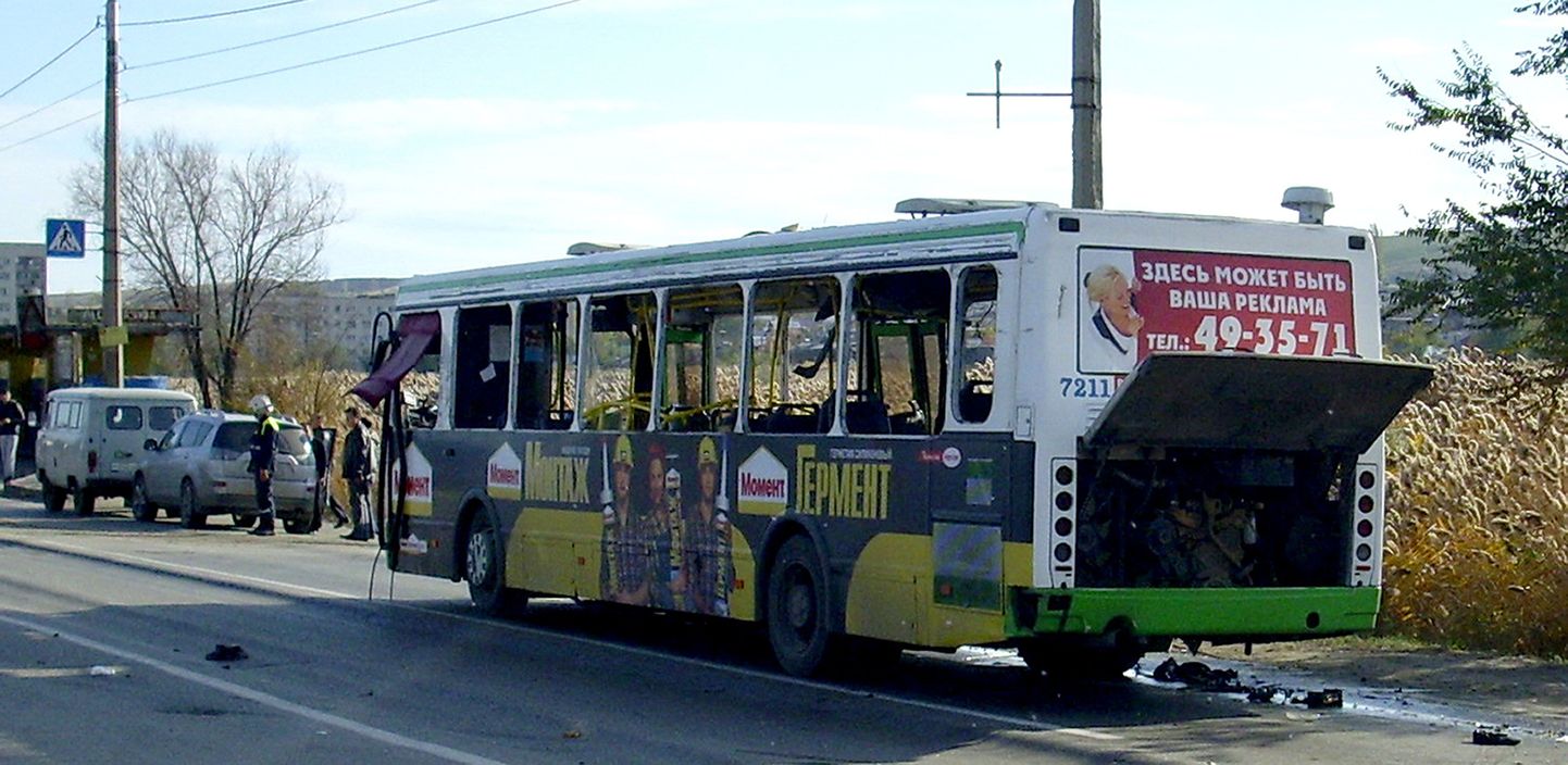 Liinibuss Volgogradis pärast terroristi korraldatud plahvatust.