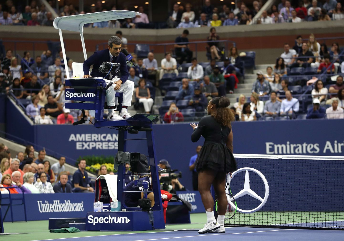 Carlos Ramose ja Serena Williamsi dialoog US Openi finaalis.
