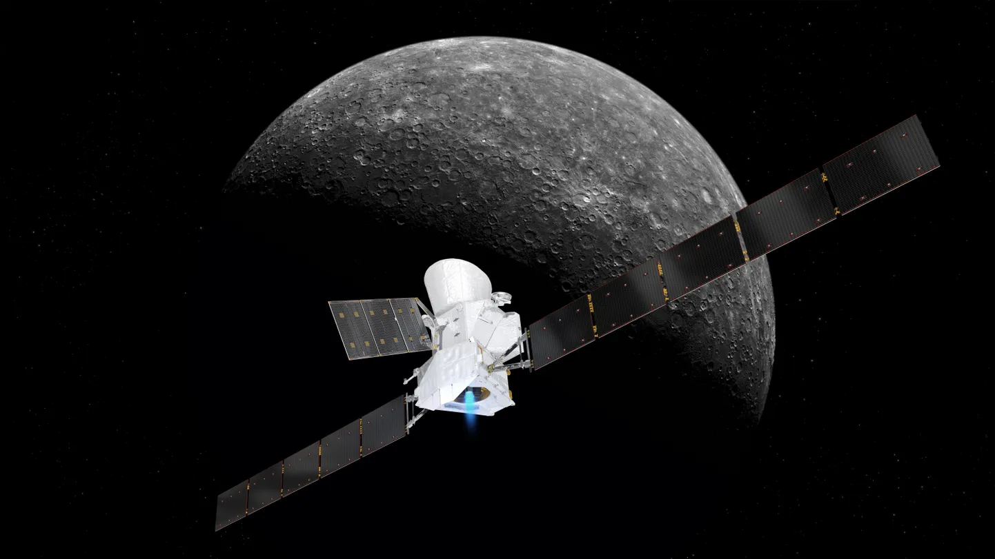 Kunstniku kujutis kososelennu asendis BepiColombost.