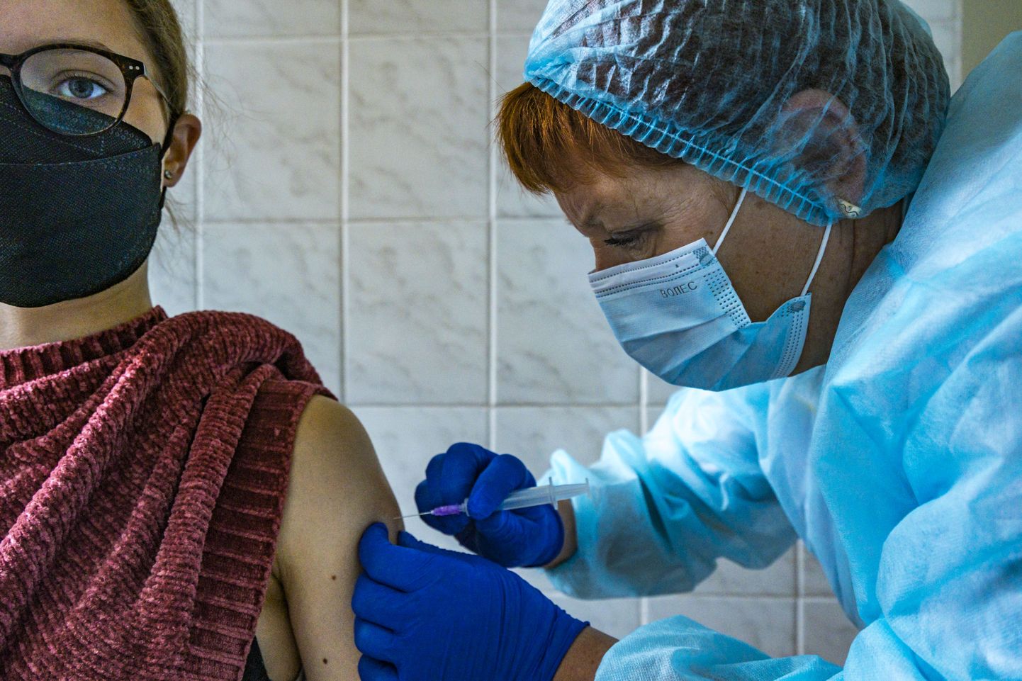Vaktsineerimine Kiievis.