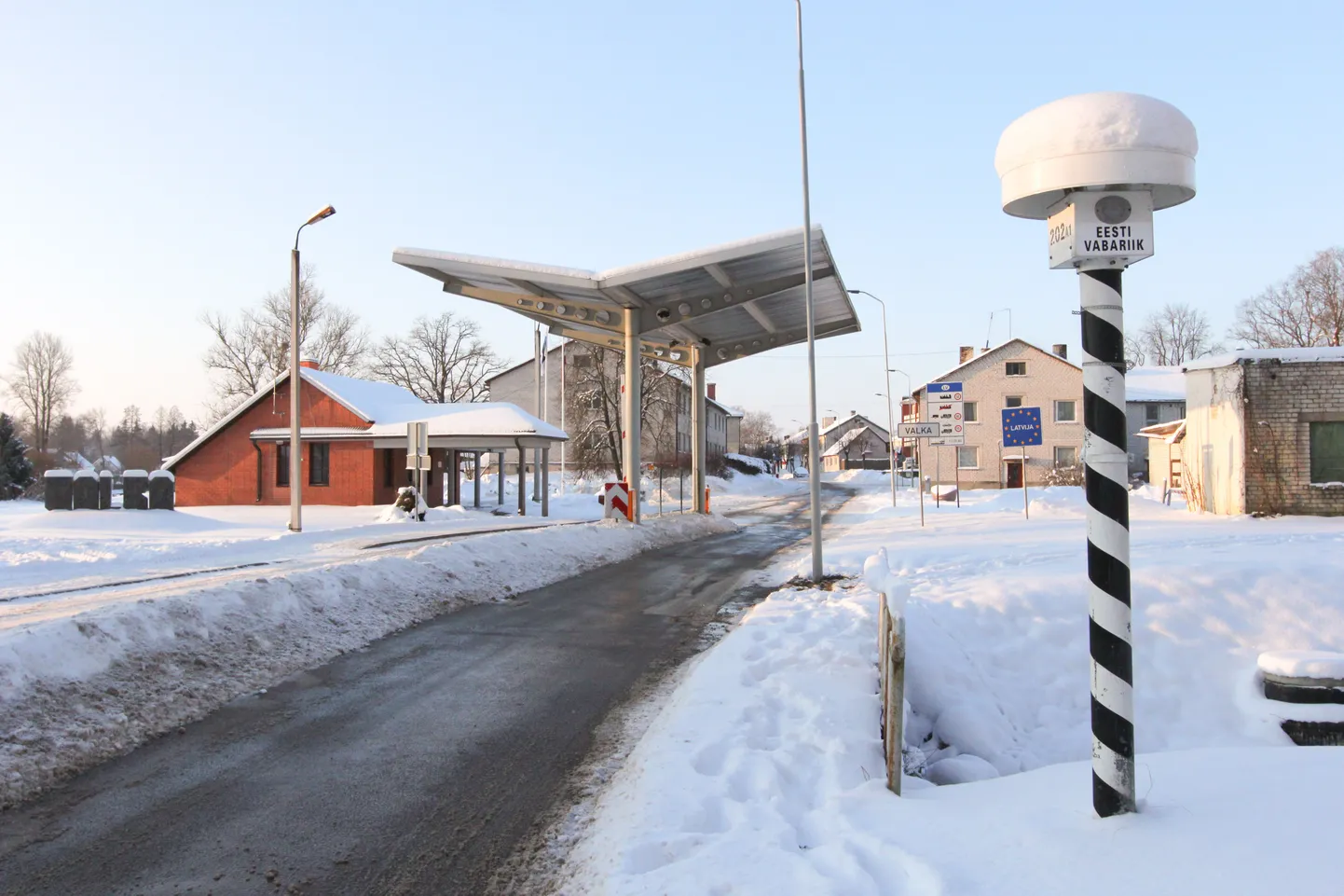 Piiriületuskoht Valga-Valkas.