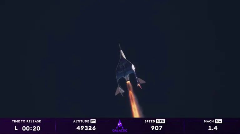 Virgin Galacticu eraastronautide missiooni Galactic 02 start New Mexicos