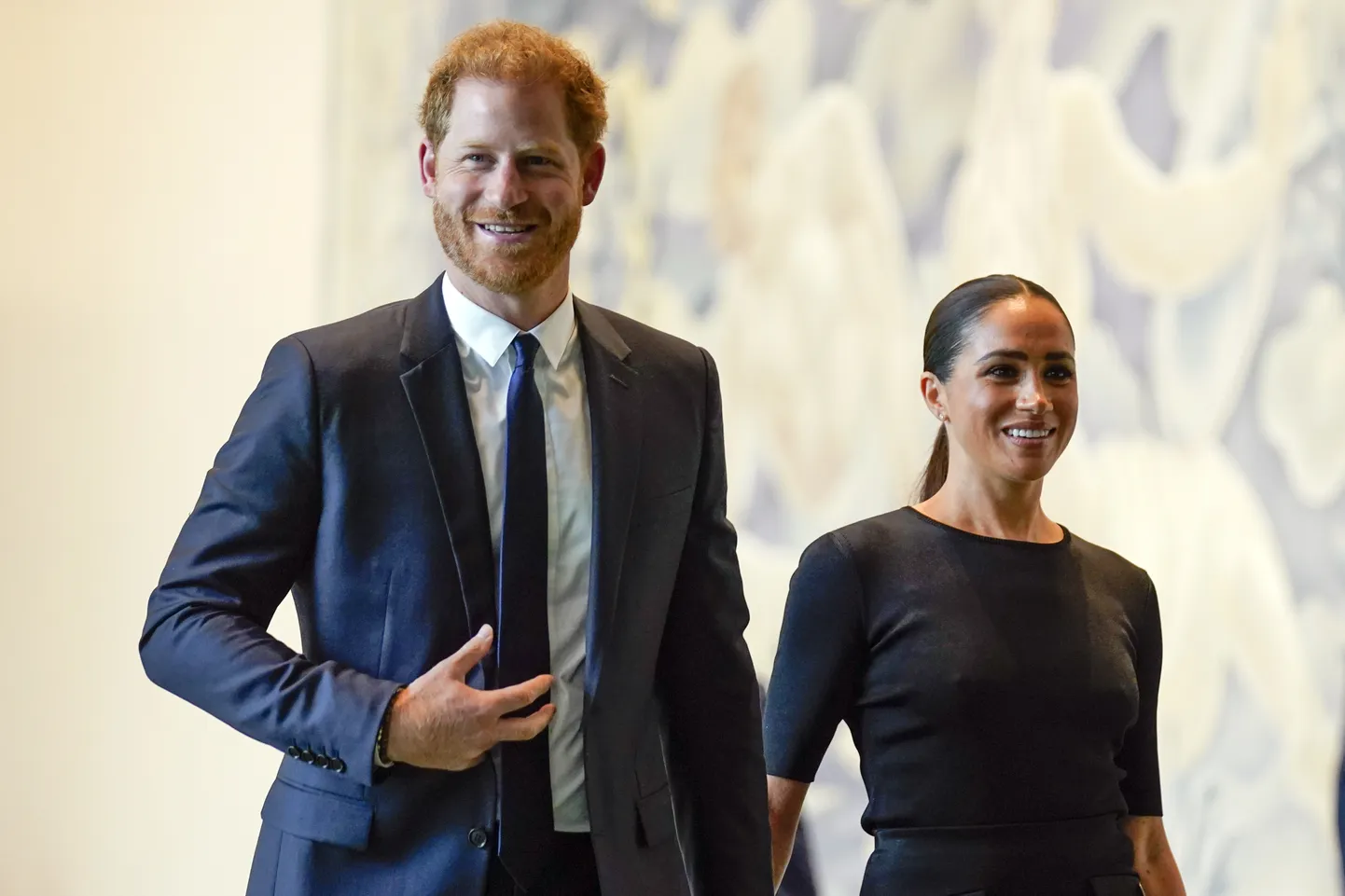 Prints Harry ja Meghan Markle saabumas ÜRO peakorterisse.