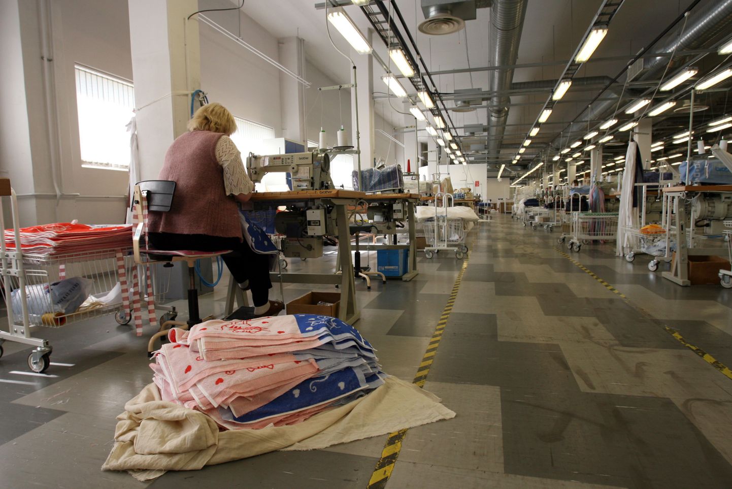 Töö Kreenholmi vabrikus märtsis 2007.