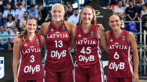 Video ⟩ Latvijas 3x3 basketbolistes izcīna uzvaru Pasaules sērijas turnīrā