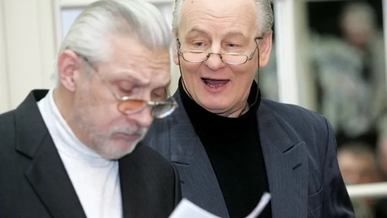 Kopā ar ilggadējo kolēģi Zigurdu Neimani (pa kreisi)