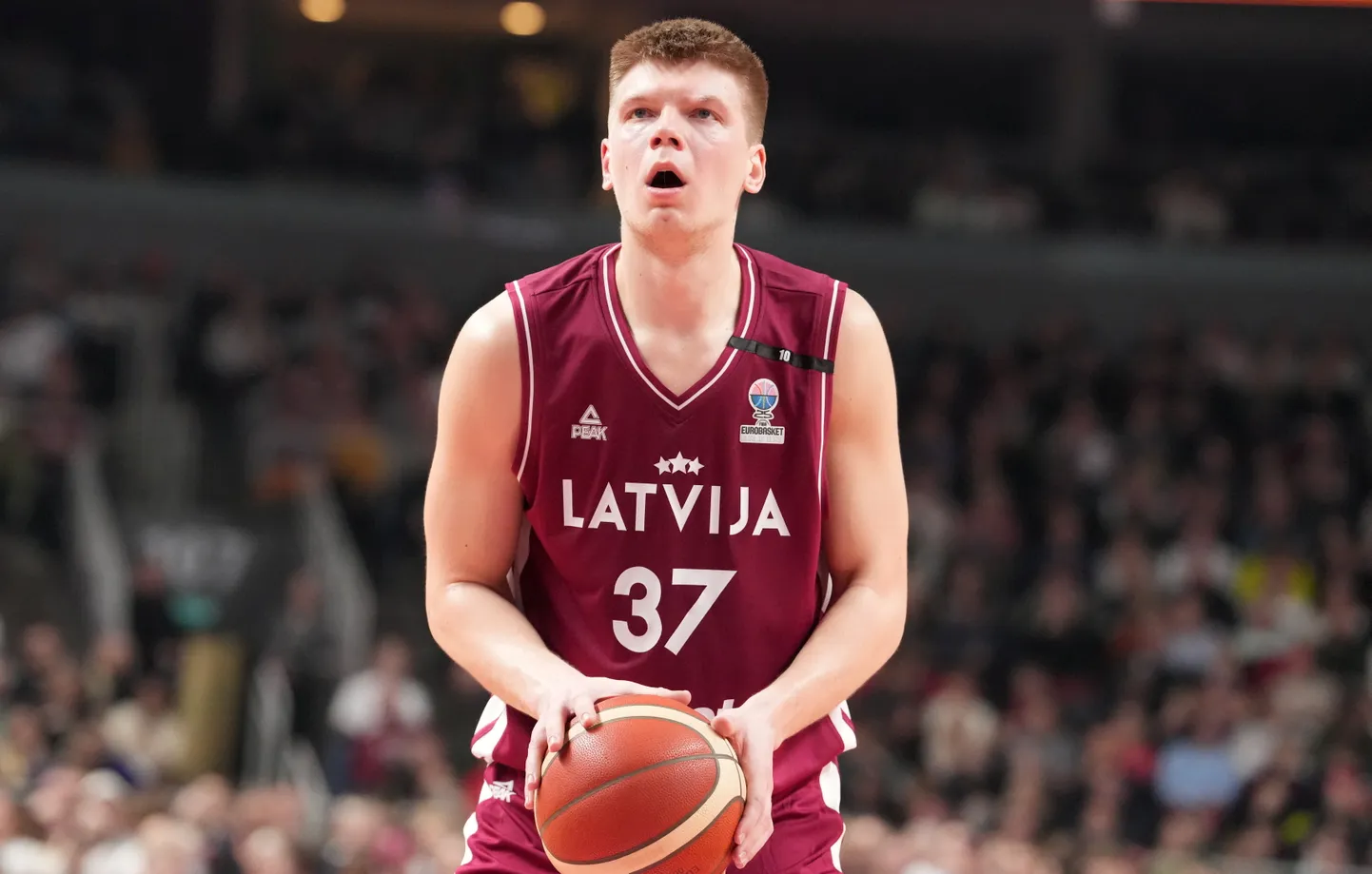 Latvijas basketbola izlases spēlētājs Kārlis Šiliņš