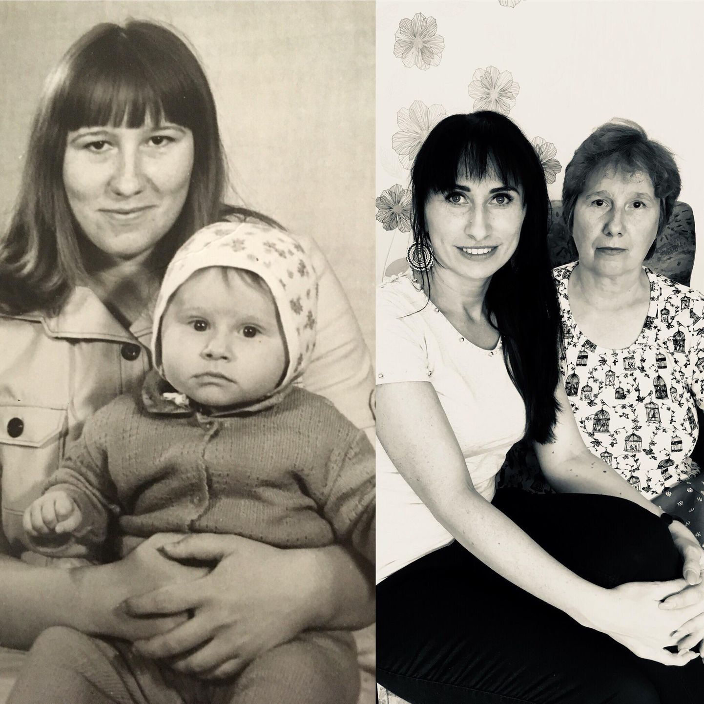 Ühel fotol on Valga muuseumi juhiabi-varahoidja Marju Rebane enda hälliajal, teisel koos emaga käesoleval aastal. Näitusele märtsis ja hälli albumite õhtule novembris on sellised fotod 
oodatud.