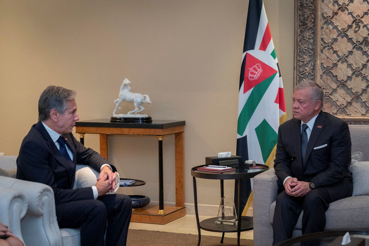 Jordaania kuningas Abdullah II kohtus USA välisministri Antony Blinkeniga.