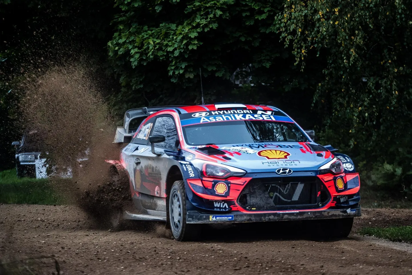Ott Tänak ja Martin Järveoja kihutamas eelmisel Rally Estonial.