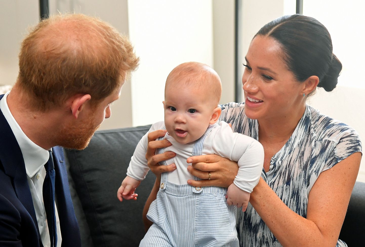 Prints Harry, poeg Archie ja Meghan Markle. Pilt tehtud kuupäeval 25.09.2019.
