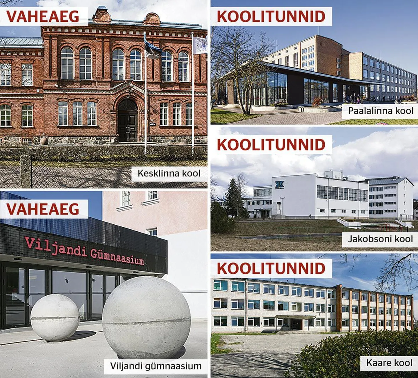 Viiest Viljandi üldhariduskoolist kolmes on sel nädalal koolitunnid ja kahe kooli õpilased puhkavad. Järgmisel aastal sellist segadust tõenäoliselt enam ei ole.