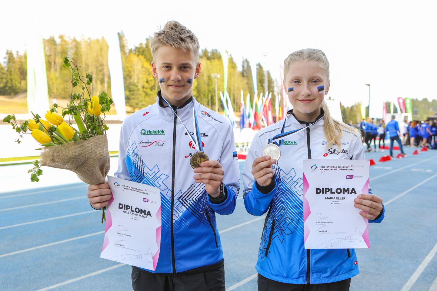 Pildil medalid võitnud Maria Eller ja Olle Ilmar Jaama.