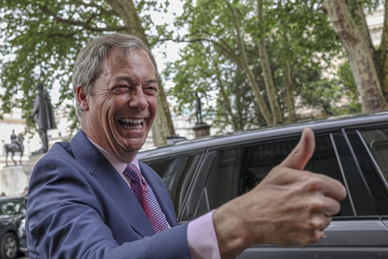 Brexiti Partei esimees Nigel Farage. 