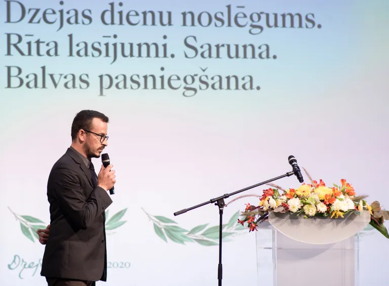 Dzejas dienās 2020. gadā, Latvijas Nacionālajā bibliotēkā.