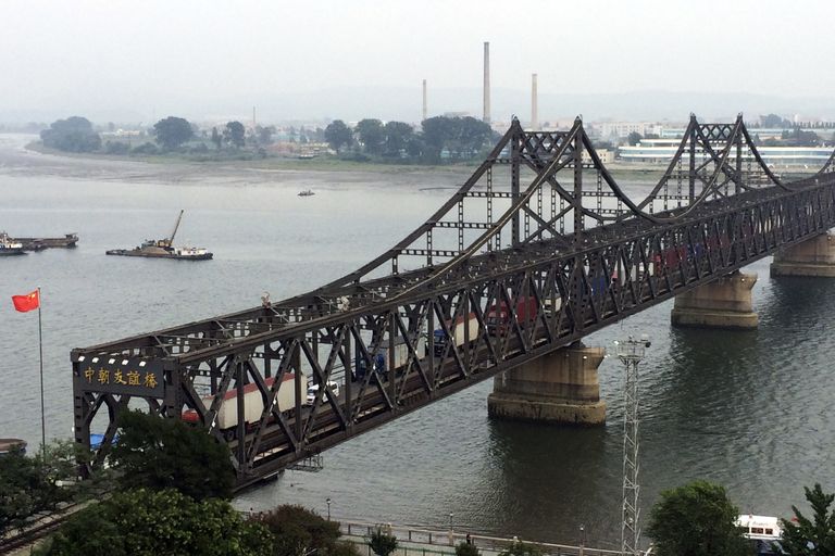 Dandongi Sõpruse sild 2017. aasta septembris.