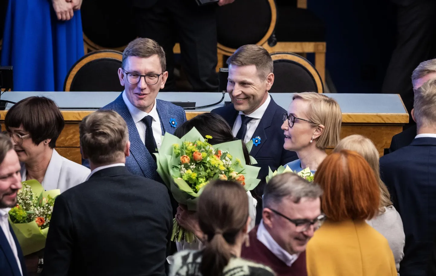 Kõige keerulisema valiku peab Kristen Michal (vasakul) tegema kaitseminister Hanno Pevkuri (paremal) osas – tema väljavahetamine mõjutaks avalikkuse arvamust.