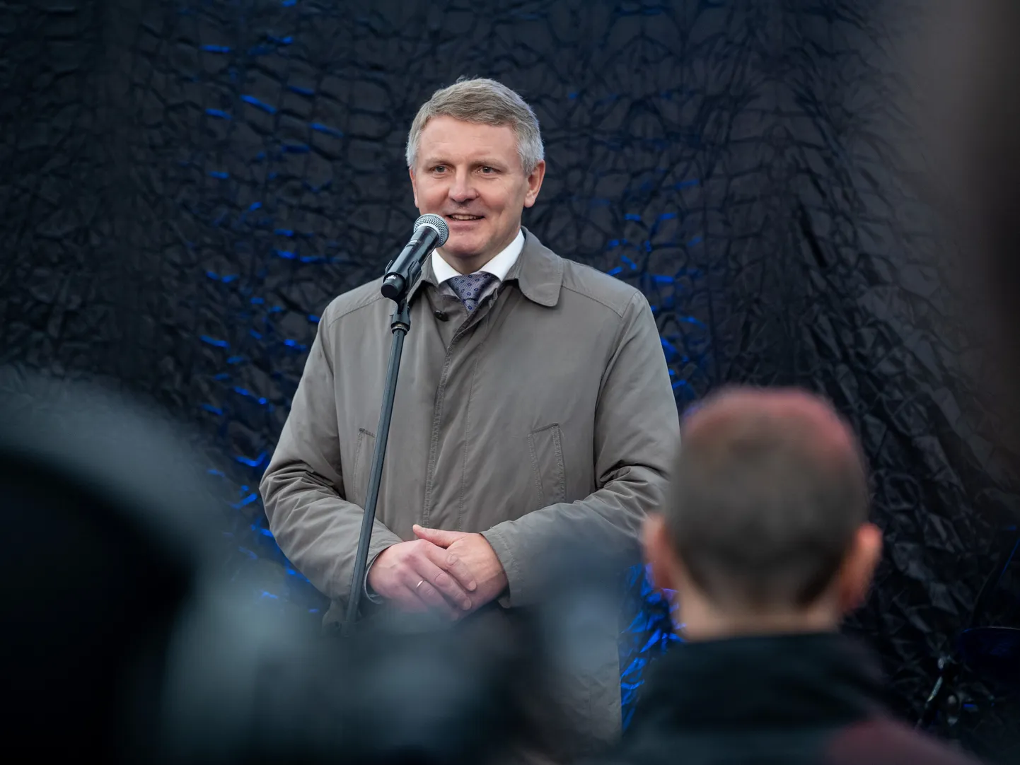 Tallinn, 02.11.2018
Eesti-Soome gaasiühenduse Balticconnector maismaaosa ehituse pidulikule avaüritus. Taavi Veskimägi, Kadri Simson.
Pildil Ants Noot.

Balticconnector is a gas pipeline connecting Finland and Estonia, The festive opening event of the mainland construction.
FOTO: MIHKEL MARIPUU/EESTI MEEDIA