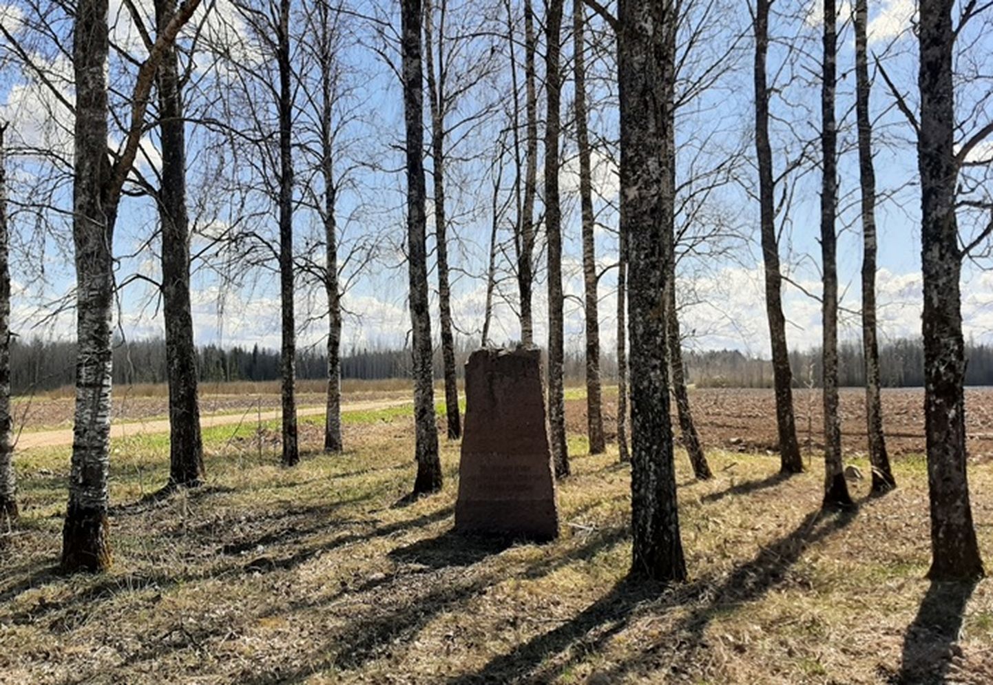 Padomju piemineklis Kniediņu pusē Mālpils pagastā.