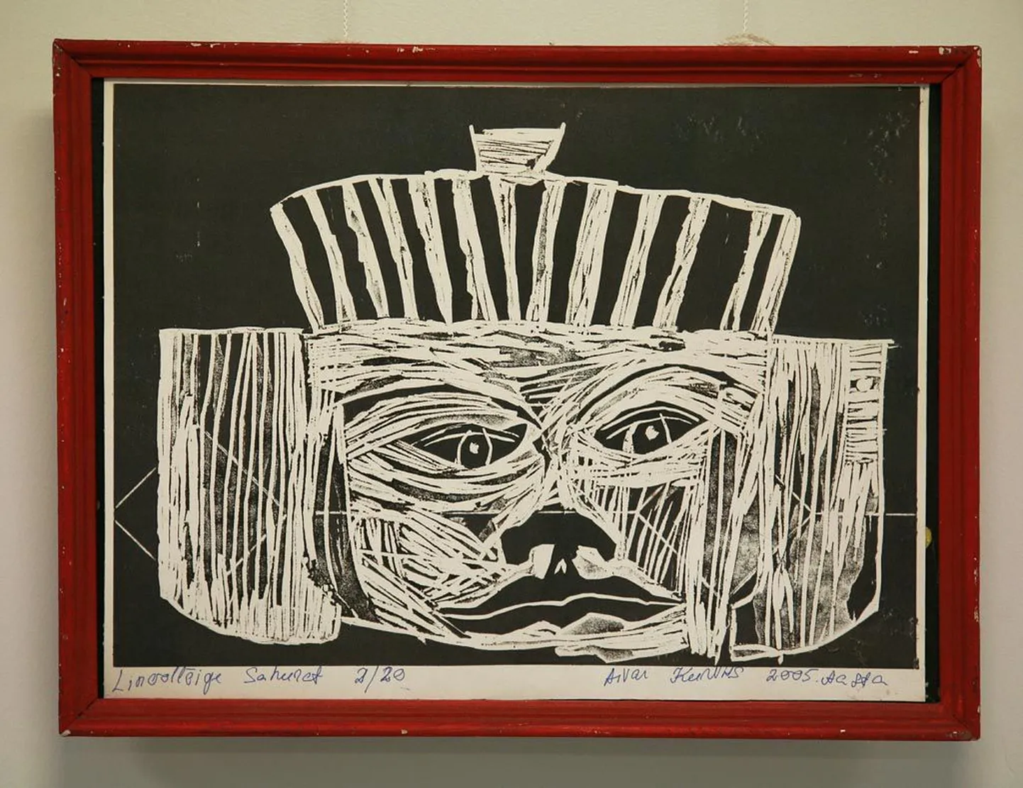 Kunstnik Aivar Kurvitsa linoollõige.