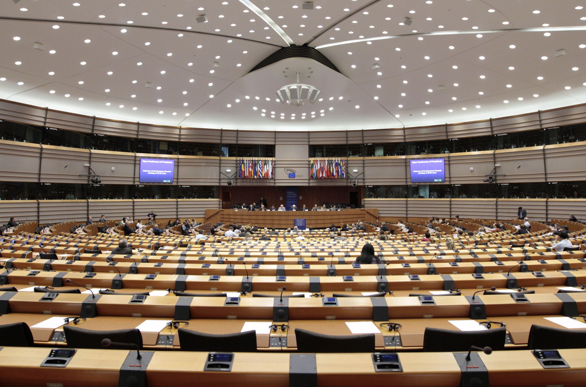 Зал заседаний Европарламента.