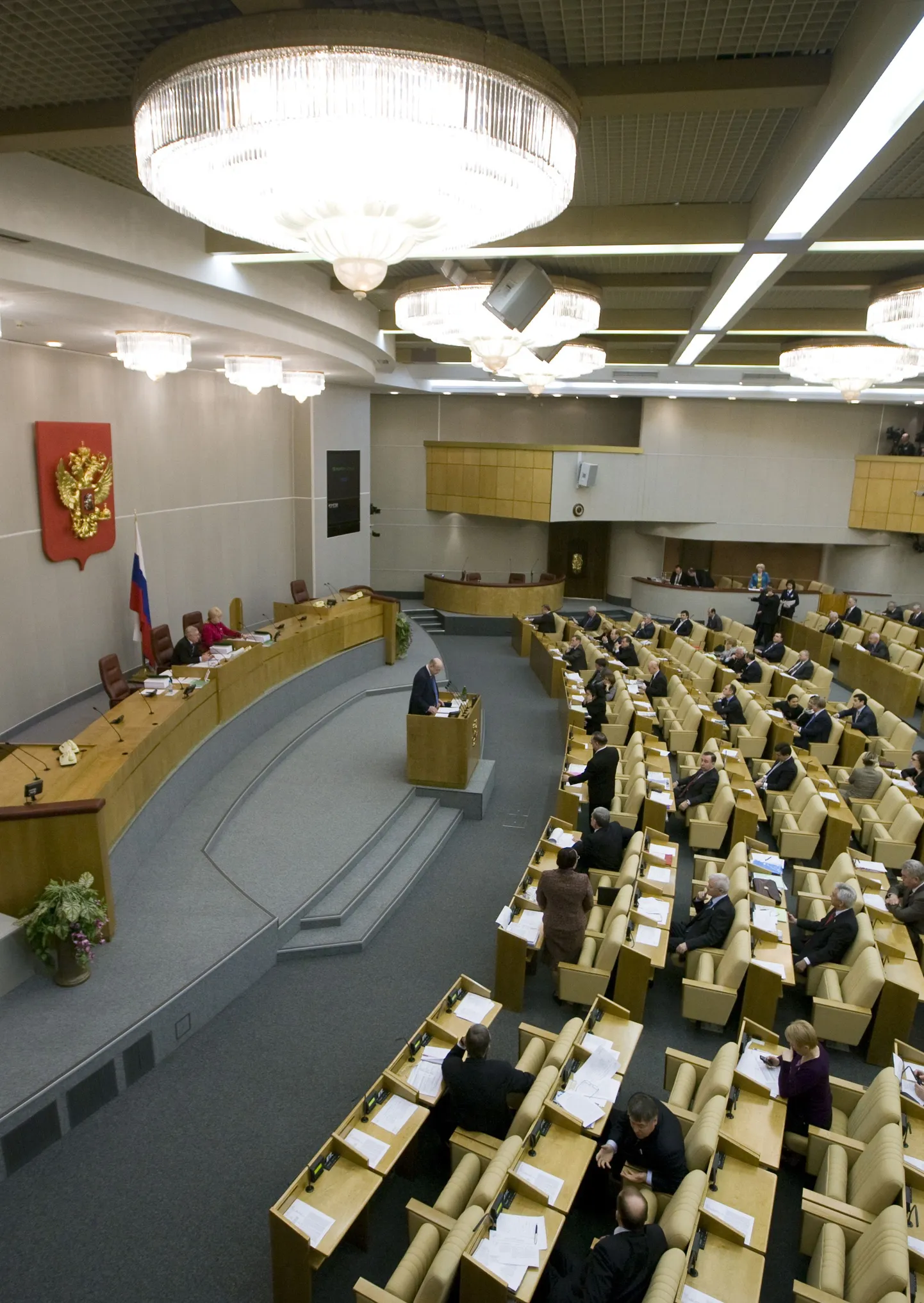 Vene Föderatsiooni riigiduuma saal.