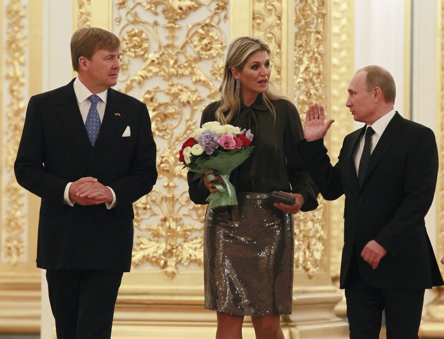 Hollandi kuningas Willem-Alexander ja kuninganna Maxima kohtumas Venemaa presidendi Vladimir Putiniga.