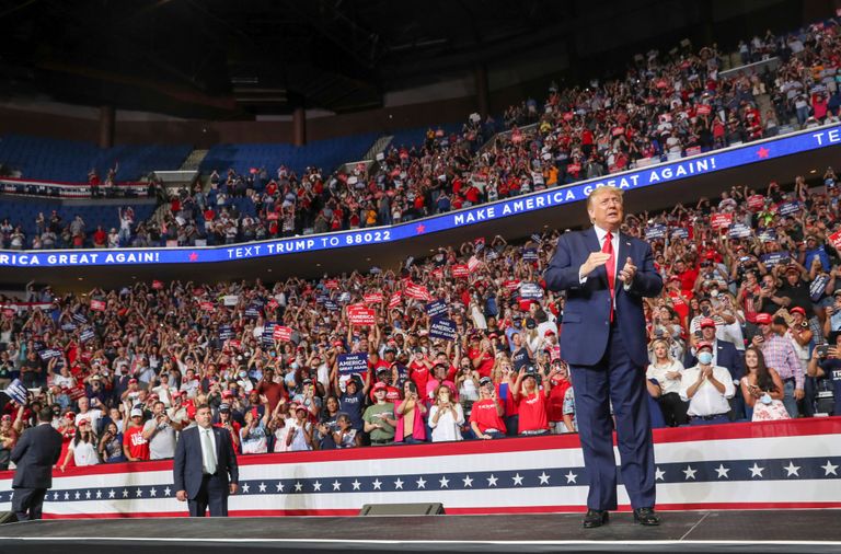 USA president Donald Trump tagasivalimise kampaanial 20. juunil 2020 Oklahomas Tulsas
