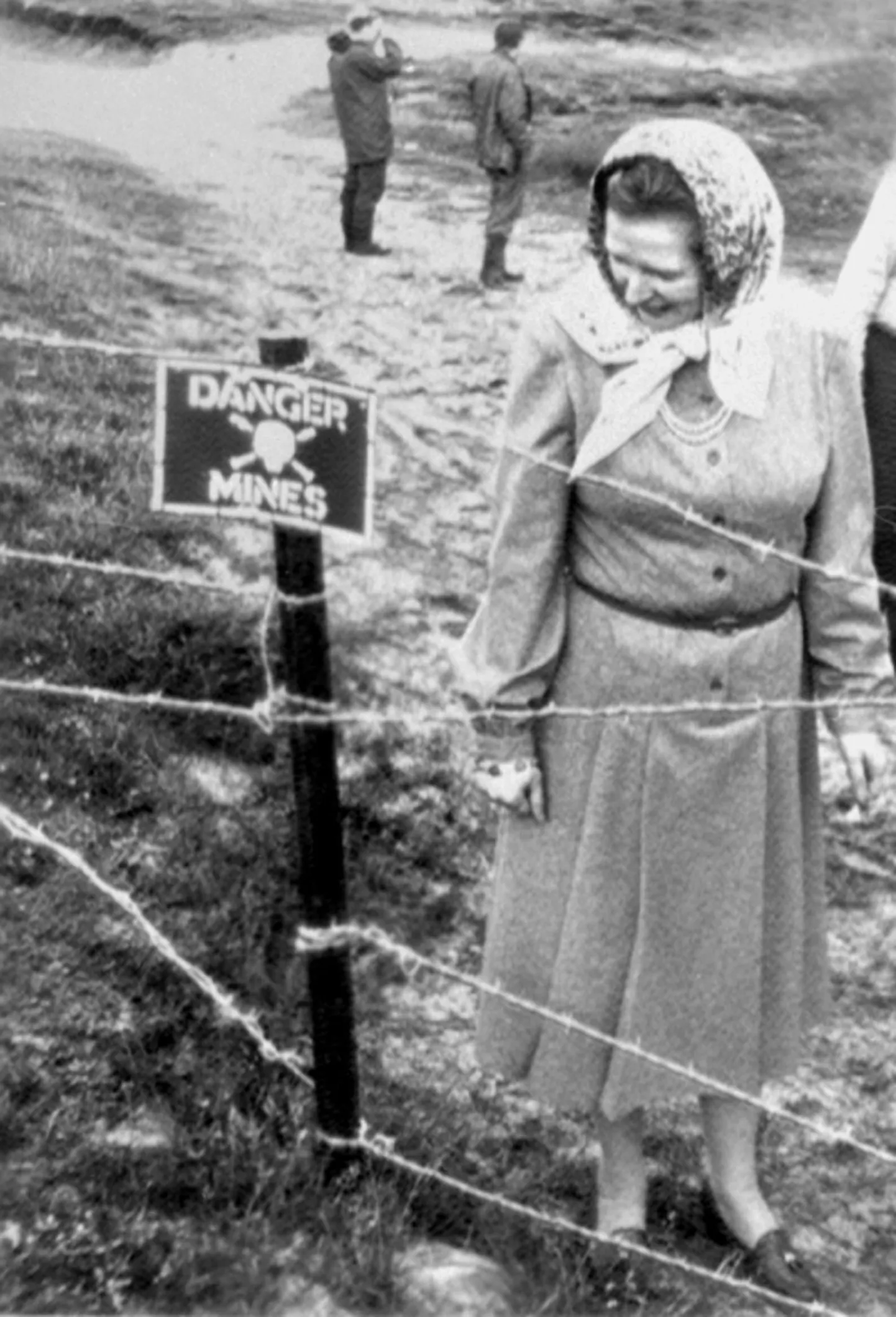 Margaret Thatcher 1983. aastal Falklandi saartel