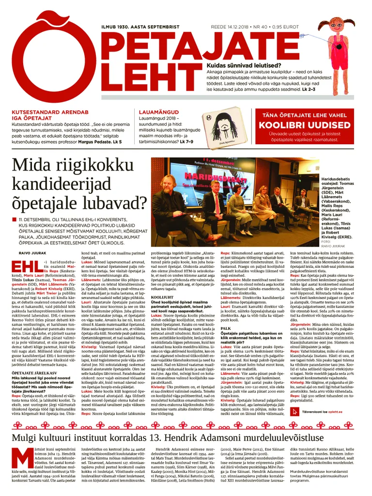 Õpetajate Leht 14.12