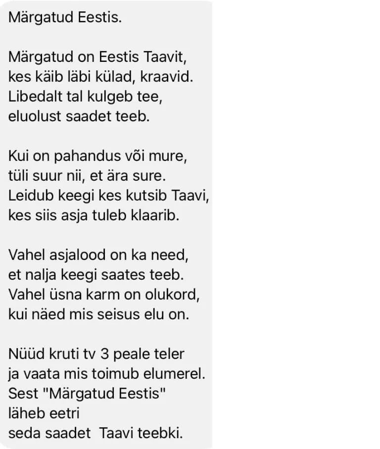 Luuletus Taavi Libest